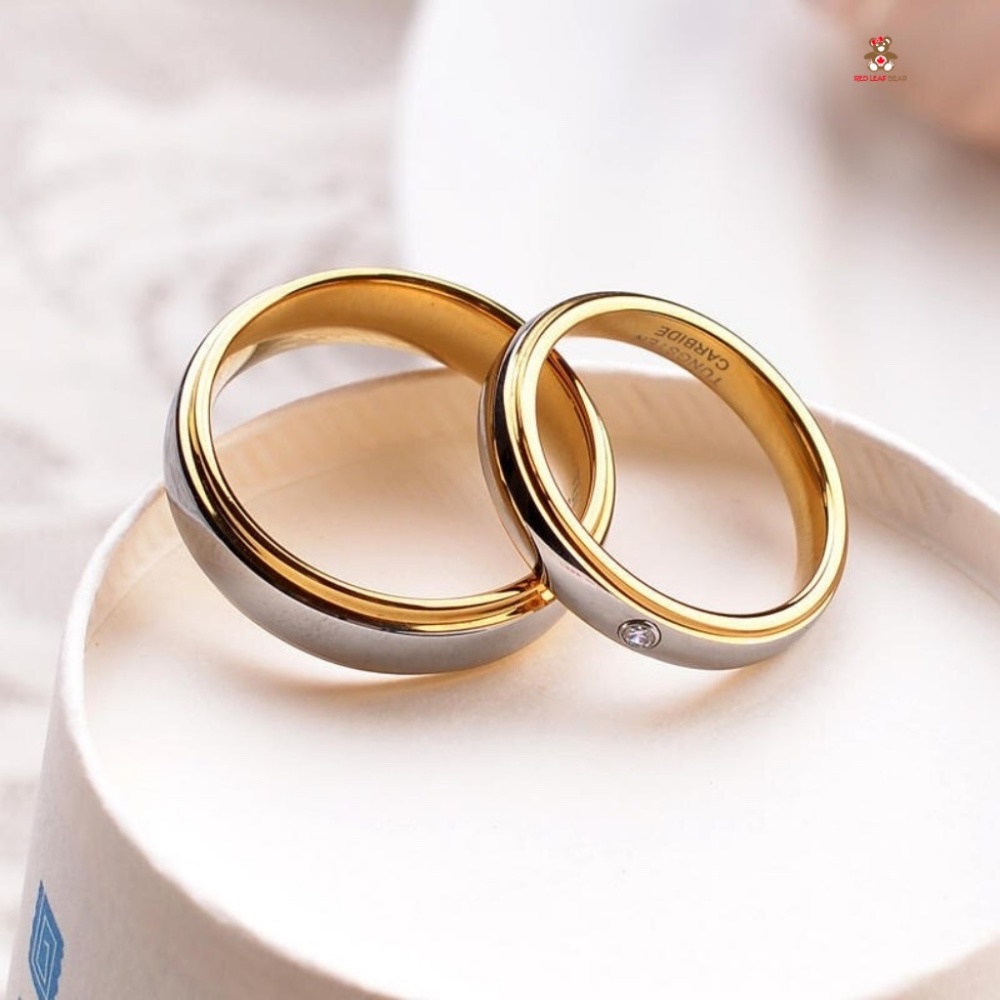 Tungsten Couple Rings daily wear rings set.